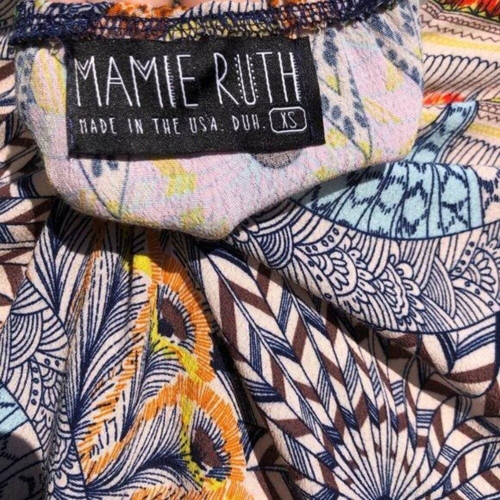 Mamie Ruth XS Scoop Back Dress Maxi Sleeveless Pink Blue Purple Orange - Picture 6 of 7